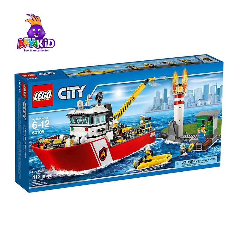 لگو قایق آتشنشانی ۴۱۲ قطعه سری LEGO CITY7