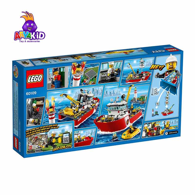 لگو قایق آتشنشانی ۴۱۲ قطعه سری LEGO CITY8
