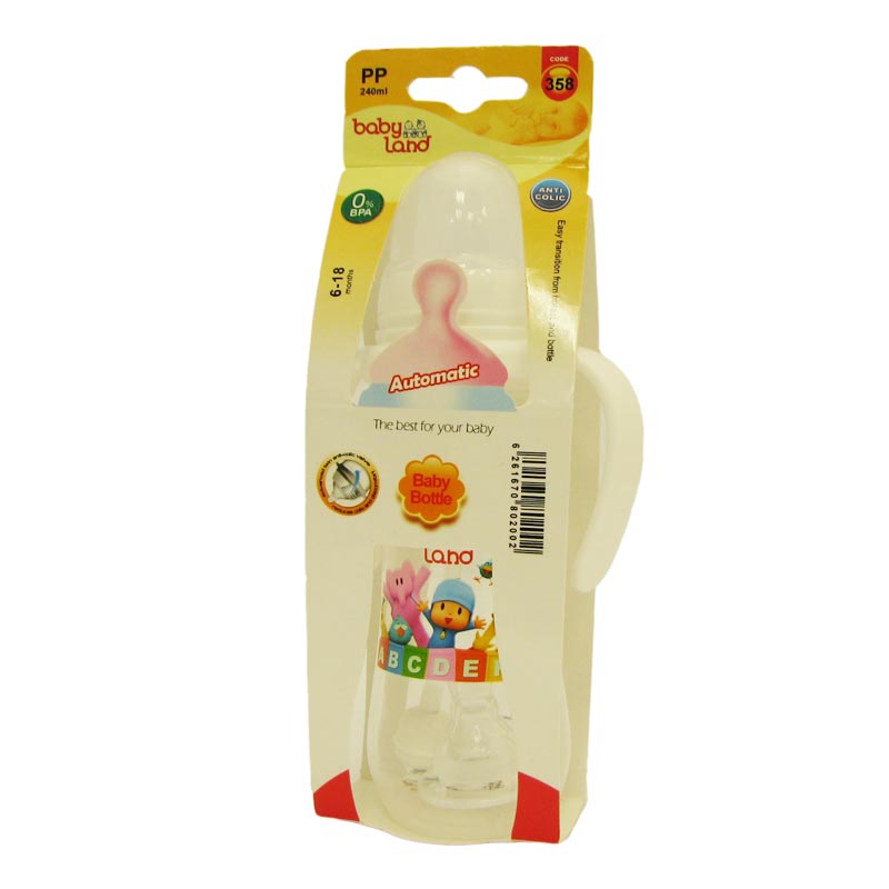شیشه شیر اتومات آنتی کولیک ۲۴۰ میل baby Land