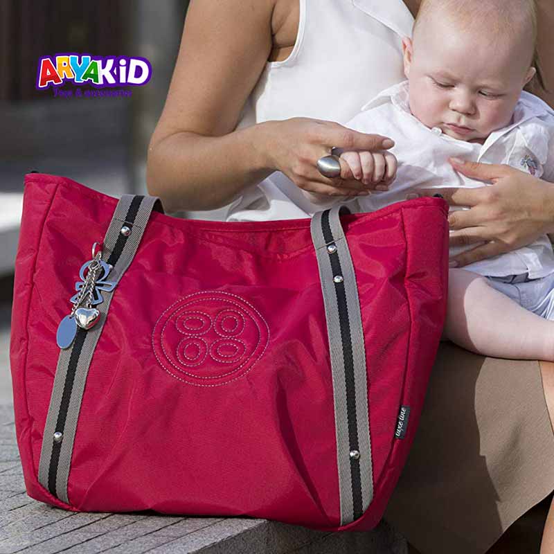 کیف لوازم مادر و نوزاد قرمز Okiedog سری Luxe classic1